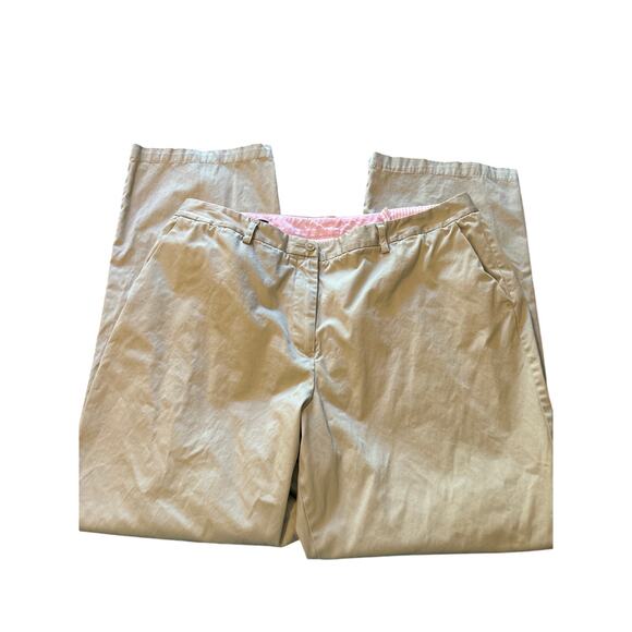 GUC Land's End Women's Tan Khaki Pants Pockets Belt Loops Size 18 - Picture 2 of 5